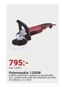 Erlandsons Brygga Polermaskin 1200W erbjuda