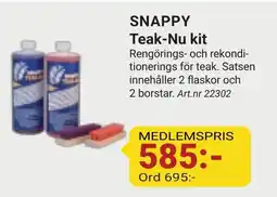 Erlandsons Brygga SNAPPY Teak-nu kit erbjuda
