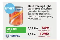 Erlandsons Brygga Hard racing light erbjuda