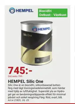 Erlandsons Brygga HEMPEL Silic one erbjuda