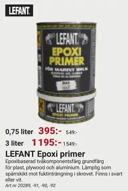 Erlandsons Brygga LEFANT Epoxi primer erbjuda