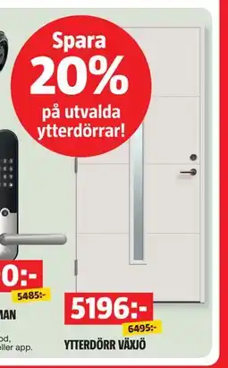 Bauhaus Spara 20% på utvalda ytterdörrar! erbjuda