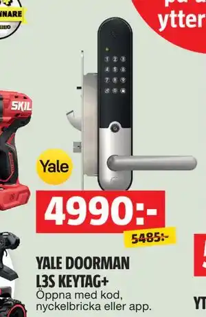 Bauhaus YALE DOORMAN L3S KEYTAG+ erbjuda