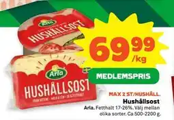 Stora Coop Hushållsost, Medlemspris erbjuda