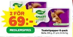 Stora Coop Toalettpapper 6-pack, Medlemspris erbjuda
