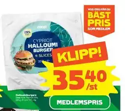 Stora Coop Halloumiburgare, Medlemspris erbjuda