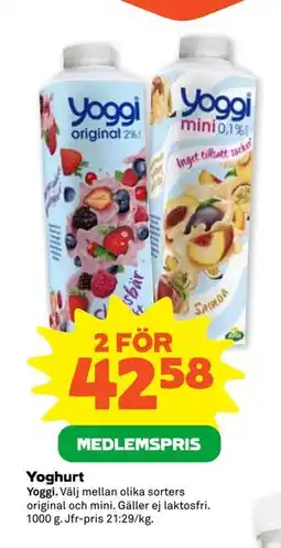 Stora Coop Yoghurt, Medlemspris erbjuda