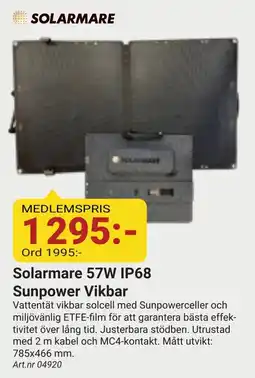 Erlandsons Brygga Solarmare 57W IP68 Sunpower Vikbar erbjuda