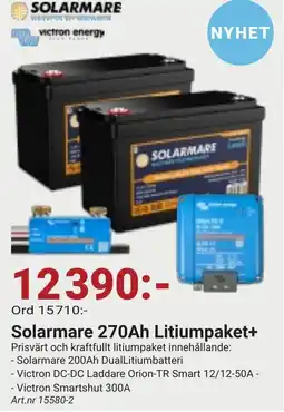 Erlandsons Brygga Solarmare 270Ah Litiumpaket+ erbjuda