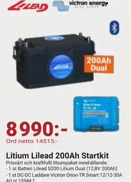 Erlandsons Brygga Litium lilead 200ah startkit erbjuda