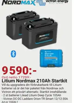 Erlandsons Brygga Litium Nordmax 210Ah Startkit erbjuda