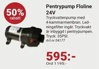 Erlandsons Brygga Pentrypump Floline 24V erbjuda