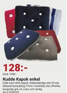 Erlandsons Brygga Kudde kapok enkel erbjuda