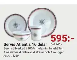 Erlandsons Brygga Servis Atlantis 16 delar erbjuda