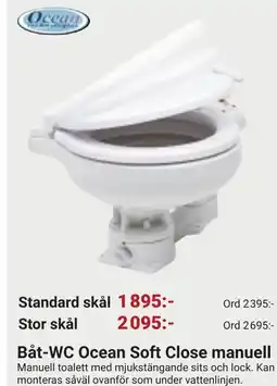 Erlandsons Brygga Båt-WC Ocean Soft Close manuell erbjuda