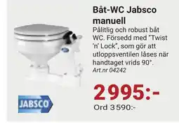 Erlandsons Brygga Båt-WC Jabsco manuell erbjuda