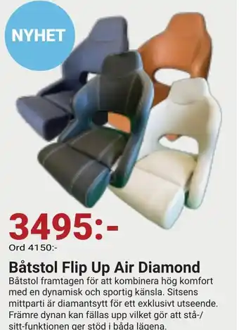 Erlandsons Brygga Båtstol Flip Up Air Diamond erbjuda