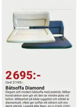 Erlandsons Brygga Båtsoffa Diamond erbjuda