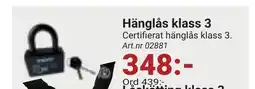 Erlandsons Brygga Hänglås klass 3 erbjuda