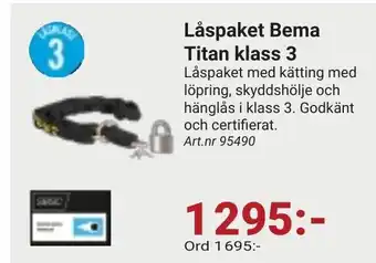 Erlandsons Brygga Låspaket Bema Titan klass 3 erbjuda