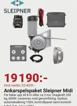 Erlandsons Brygga Ankarspelspaket Sleipner Midi erbjuda