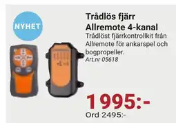 Erlandsons Brygga Trådlös fjärr Allremote 4-kanal erbjuda