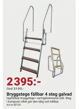 Erlandsons Brygga Bryggstege fällbar 4 steg galvad erbjuda