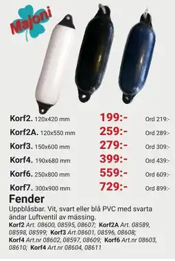 Erlandsons Brygga Fender erbjuda