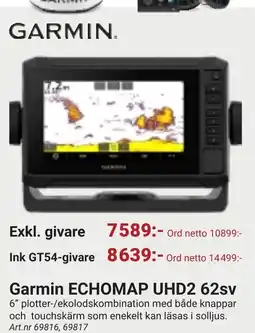 Erlandsons Brygga Garmin echomap uhd2 62sv erbjuda
