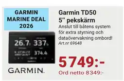 Erlandsons Brygga Garmin TD50 5" pekskärm erbjuda