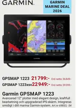 Erlandsons Brygga Garmin GPSMAP 1223 erbjuda