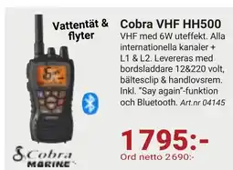 Erlandsons Brygga Cobra VHF HH500 erbjuda