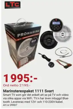 Erlandsons Brygga Marinstereopaket 1111 Svart erbjuda
