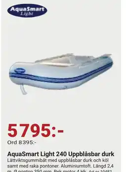 Erlandsons Brygga AquaSmart Light 240 Uppblåsbar durk erbjuda