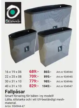 Erlandsons Brygga Fallpåsar erbjuda