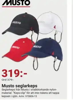 Erlandsons Brygga Musto seglarkeps erbjuda