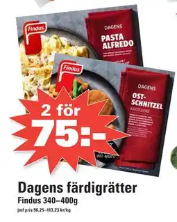 Nära dej Dagens färdigrätter Findus erbjuda