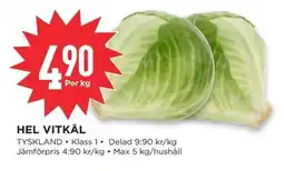 Willys Hel vitkål erbjuda