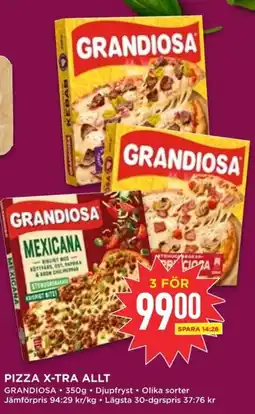 Willys GRANDIOSA Pizza X-tra allt erbjuda