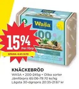 Willys WASA Knäckebröd erbjuda
