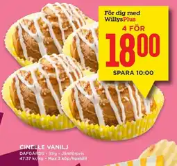 Willys DAFGÅRDS Cinelle vanilj erbjuda
