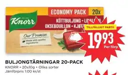 Willys KNORR Buljongtärningar 20-pack erbjuda