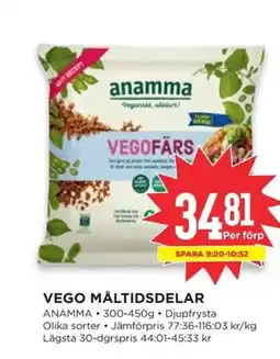 Willys ANAMMA Vego måltidsdelar erbjuda
