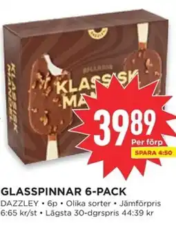 Willys Glasspinnar 6-pack erbjuda