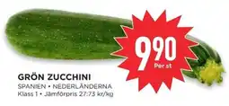 Willys Grön zucchini erbjuda