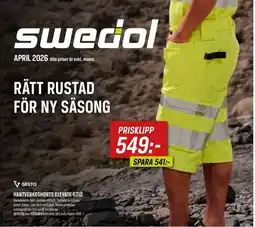 Swedol Hantverksshorts elevate G712 erbjuda
