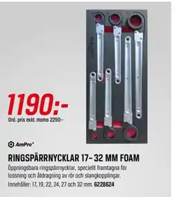 Swedol Ringspärrnycklar 17-32 mm foam erbjuda
