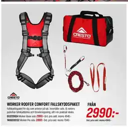 Swedol Worker Roofer comfort fallskyddspaket erbjuda