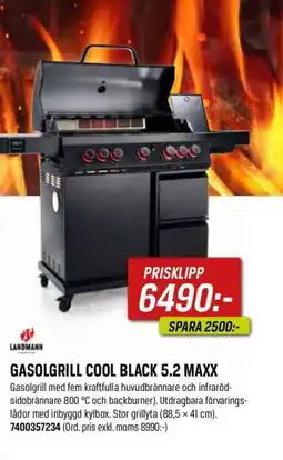 Swedol Gasolgrill cool black 5.2 maxx erbjuda
