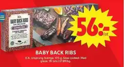 ICA Maxi ICA Baby back ribs erbjuda